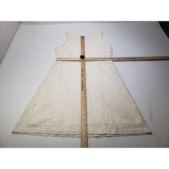 Altar’d State Womens Dress Round Neck Sleeveless Crochet Lace Off-White Size M - Picture 6 of 8